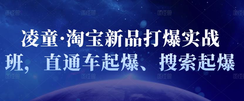 凌童·淘宝新品打爆实战班，直通车起爆、搜索起爆-生财有道