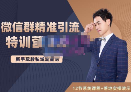 陆明明·微信群精准引流特训营3.0，借助微信群进行引流操作，打造私域流量池-生财有道