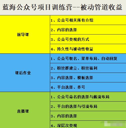 米辣微课·蓝海公众号项目训练营，手把手教你实操运营公众号和小程序变现-生财有道