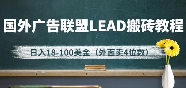 外面卖4位数的国外广告联盟LEAD搬砖教程，日入18-100美金（教程+软件）-生财有道