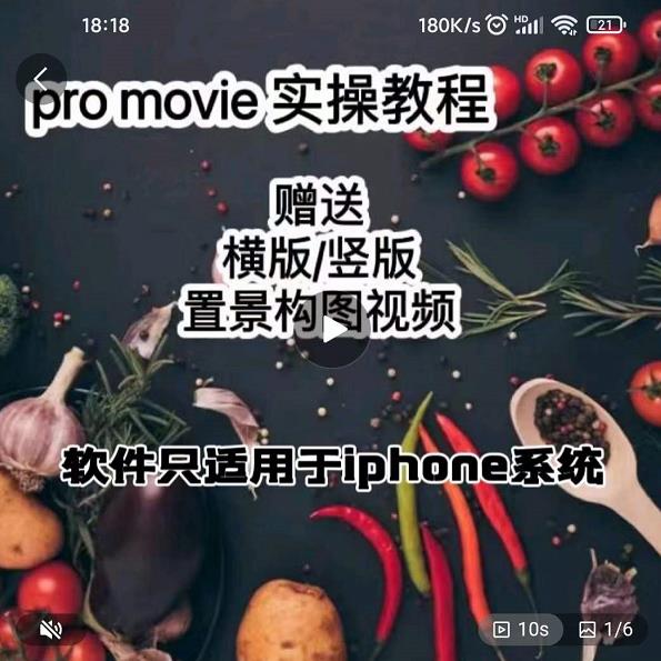 漆十二美食摄影，25​节promovie实操高手课节-生财有道