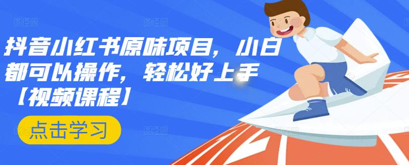 抖音小红书原味项目，小白都可以操作，轻松好上手【视频课程】-生财有道