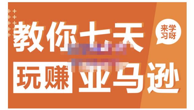 晟尧跨境·教你七天玩赚亚马逊，教你轻松玩赚亚马逊，适合小白学习-生财有道