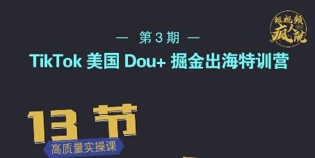 TikTok美国Dou+掘金出海特训营，美国dou+成功投放95%-生财有道
