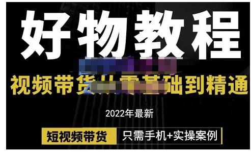 锅锅老师好物分享课程：短视频带货从零基础到精通，只需手机+实操-生财有道