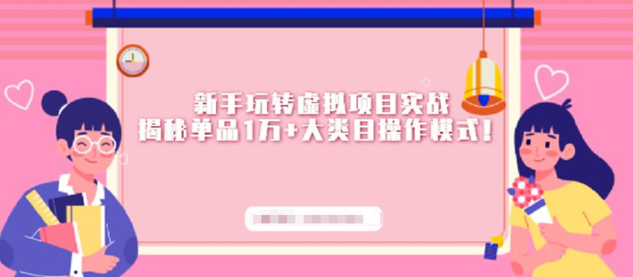 新手玩转虚拟项目实战，揭秘单品1万+大类目操作模式【视频课程】-生财有道