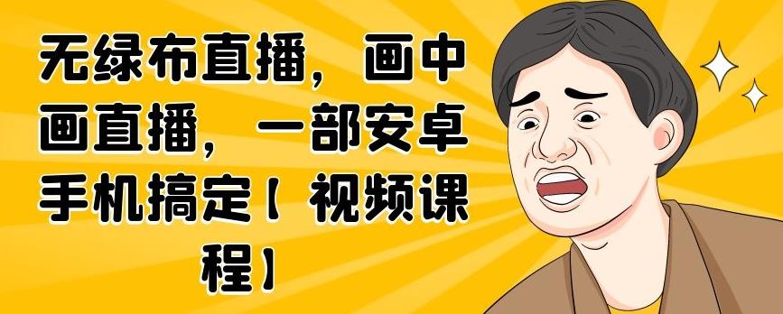 无绿布直播，画中画直播，一部安卓手机搞定【视频课程】-生财有道