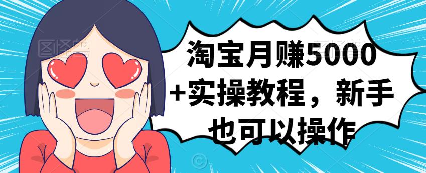 淘宝月赚5000+实操教程，新手也可以操作-生财有道