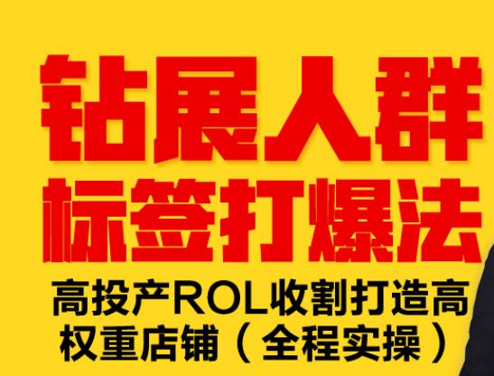 钻展人群标签打爆法，高投产ROL收割打造高权重店铺(全程实操)-生财有道