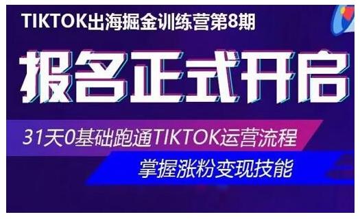 优联荟·Tiktok出海掘金训练营第8期，31天0基础跑通Tiktok运营流程-生财有道