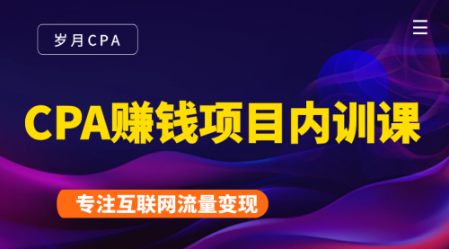 CPA赚钱项目内训课：长期正规赚钱项目，全网最完整的一套CPA项目-生财有道