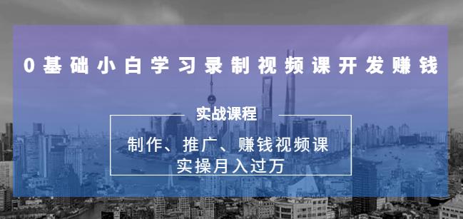 实操月入过万的网课制作、推广、赚钱，0基础学习录制视频课赚钱-生财有道