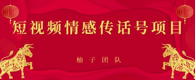 短视频情感传话号项目，细分领域的赚钱门道【视频课程】-生财有道