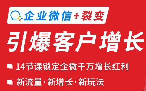 企业微信裂变增长实战课：企业微信+裂变，搞定企业微信千万增长-生财有道