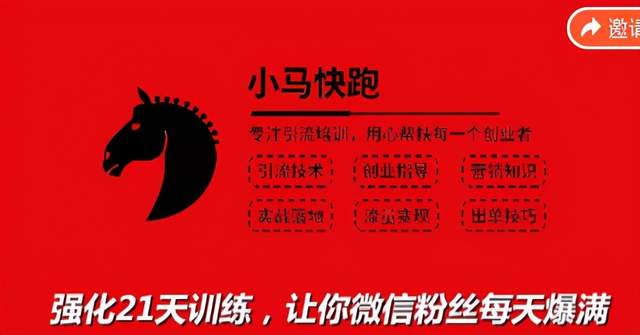 小马快跑引流培训高级课：教你被动引流日均100+精准客户，让你微信粉丝每天爆满-生财有道