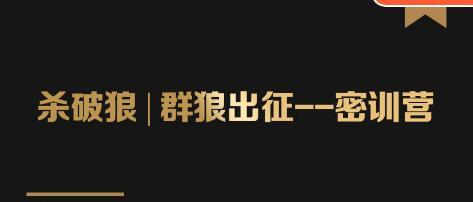 群狼出征密训营第3期：万能引流的底层逻辑公式首度公开解密！——流量爆破必修课-生财有道