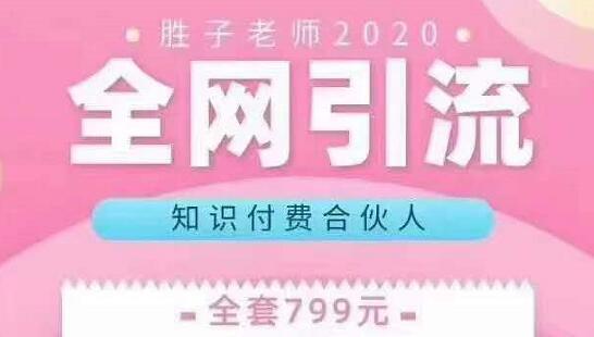 胜子老师全网引流知识付费合伙人,多种引流渠道【视频课程】-生财有道