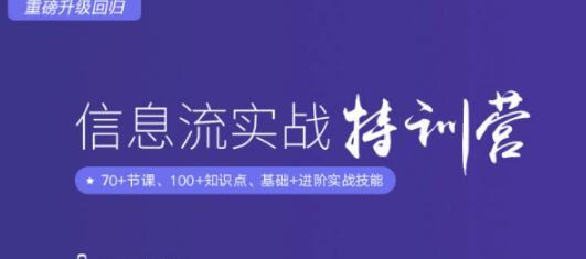 信息流广告实战特训营,快速提升信息流广告投放效果(37期入门班+进阶班)-生财有道