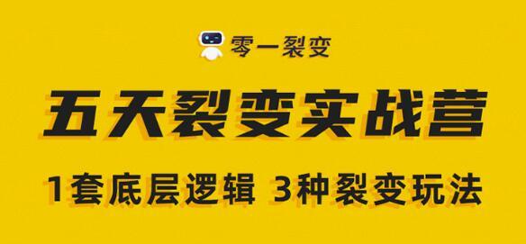 零一裂变《5天裂变实战训练营》1套底层逻辑+3种裂变玩法，2020下半年微信裂变玩法-生财有道