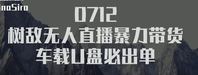 树敌‮习研‬社0712抖音无人直播暴力带货车载U盘必出单，单号单日产出300纯利润-生财有道
