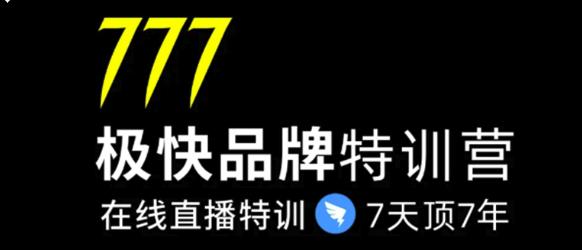 7日极快品牌集训营，在线直播特训：7天顶7年，品牌生存的终极密码(无水印)-生财有道