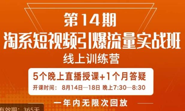 南掌柜·淘系短视频引爆流量实战班，​短视频是一个没有天花板的流量入口-生财有道