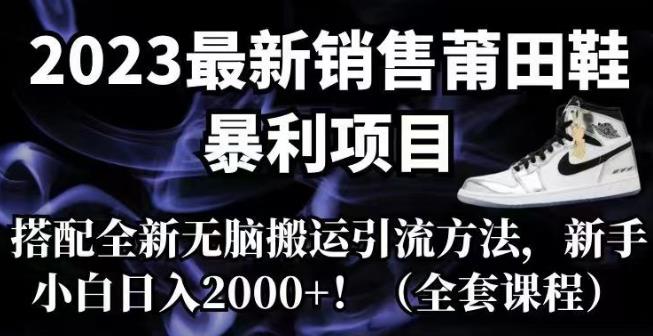 2023最新销售莆田鞋暴利项目，搭配全新无脑搬运引流方法，新手小白日入2000+【揭秘】-生财有道
