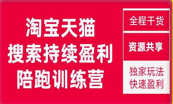 2023未见【無山】淘宝天猫搜索持续盈利陪跑训练营，独家玩法，快速盈利-生财有道