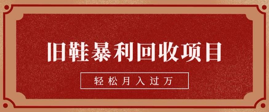 旧鞋暴利回收项目，轻松月入过万，详细教学视频【揭秘】-生财有道