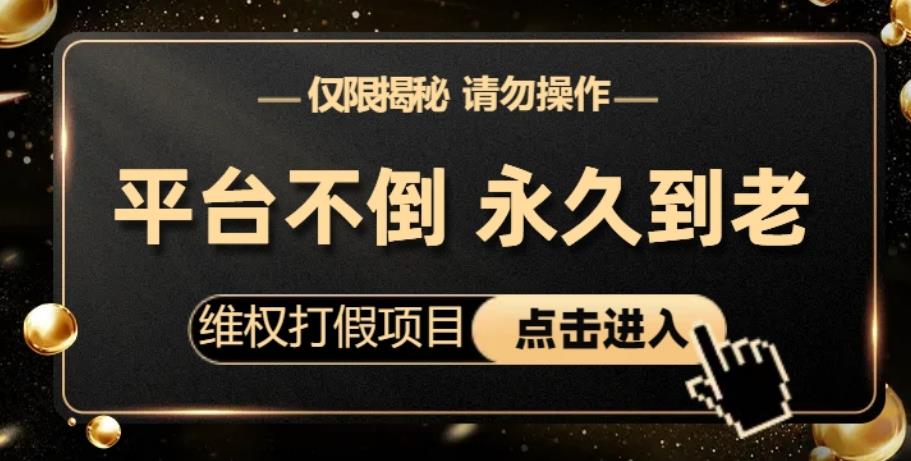 维权打假项目，电商平台不倒，项目长久到老，零投入，高回报，日入1000+（仅揭秘，勿操作）-生财有道