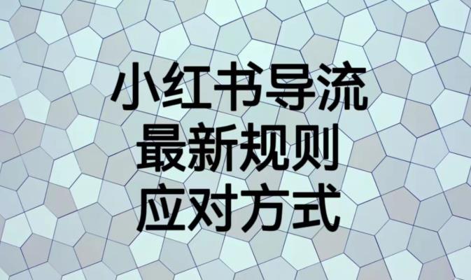 小红书导流最新规则应对方式【揭秘】-生财有道