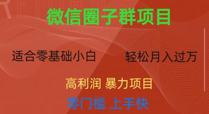 微信资源圈子群项目，零门槛，易上手，一个群1元，一天轻轻松松300+【揭秘】-生财有道