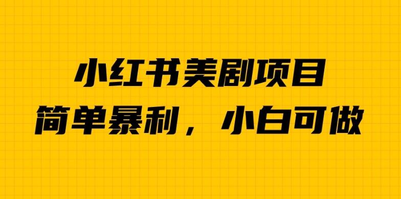 外面卖1980的小红书美剧项目，单日收益1000＋，小众暴利的赛道【揭秘】-生财有道
