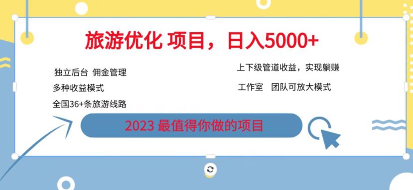 7.22旅游项目最新模式，独立后台+全国35+线路，日入5000+【揭秘】-生财有道