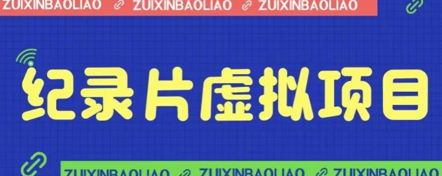 价值1280的蓝海纪录片虚拟项目，保姆级教学，轻松日入600+【揭秘】-生财有道