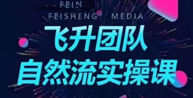 飞升团队课程自然流实操课，抖音半无人起号主播间搭建教学-生财有道