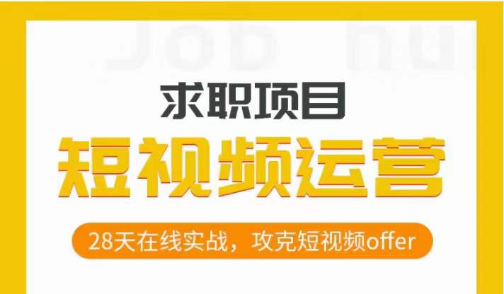 短视频运营求职实操项目，28天在线实战，攻克短视频offer-生财有道