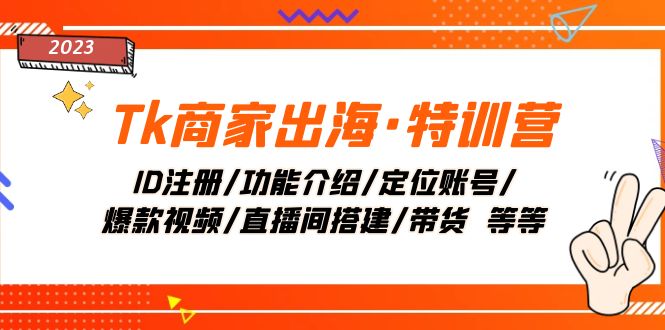 （7974期）Tk商家出海·特训营：ID注册/功能介绍/定位账号/爆款视频/直播间搭建/带货.-生财有道