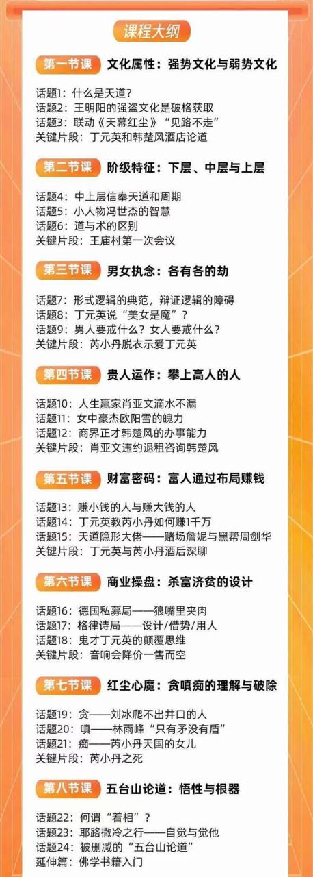（7975期）天道思维·开悟课-最高维的能量是开悟，文化属性/男女执念/商业布局/贵人..-生财有道
