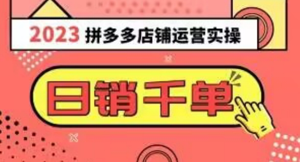 2023拼多多运营实操，每天30分钟日销1000＋，爆款选品技巧大全（10节课）-生财有道