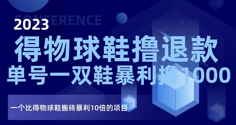 2023得物球鞋撸退款，单号一双鞋暴利撸1000，一个比得物球鞋搬砖暴利10倍的项目【揭秘】-生财有道