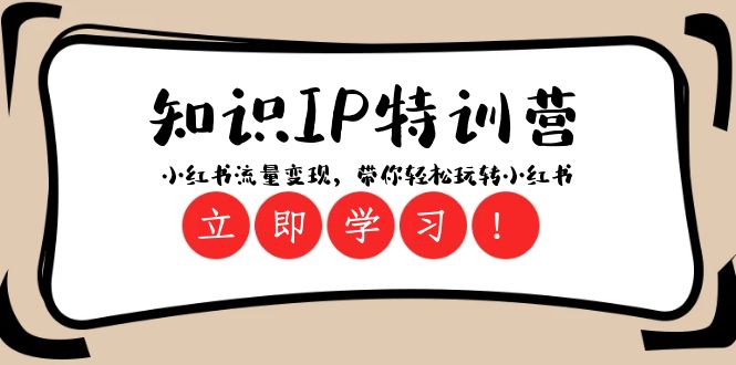 知识IP特训营 ：小红书流量变现，带你轻松玩转小红书（23节视频课）-生财有道