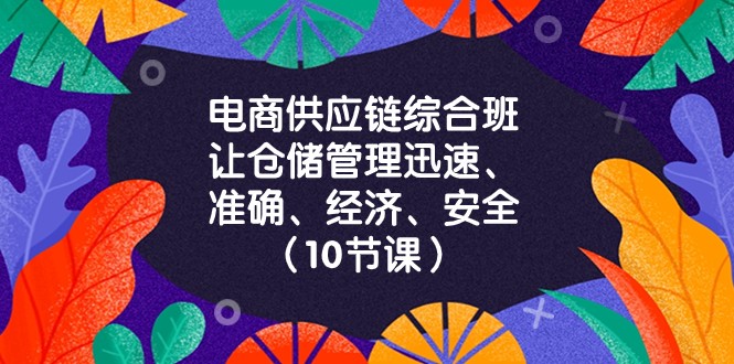 电商供应链综合班，让仓储管理迅速、准确、经济、安全！（10节课）-生财有道