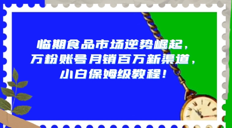 临期食品市场逆势崛起，万粉账号月销百万新渠道，小白保姆级教程【揭秘】-生财有道