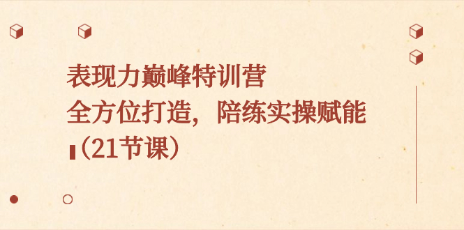 （8597期）表现力巅峰特训营，全方位打造，陪练实操赋能（21节课）-生财有道