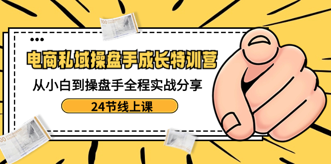 （8723期）电商私域-操盘手成长特训营：从小白到操盘手全程实战分享-24节线上课-生财有道