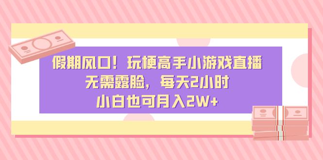 （8769期）假期风口！玩梗高手小游戏直播，无需露脸，每天2小时，小白也可月入2W+-生财有道