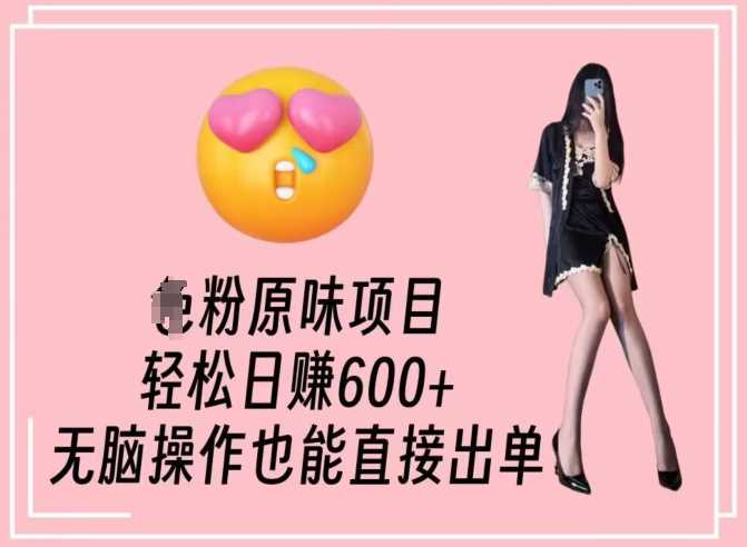 男粉原味项目，轻松日赚800+，无脑操作也能直接出单【揭秘】-生财有道