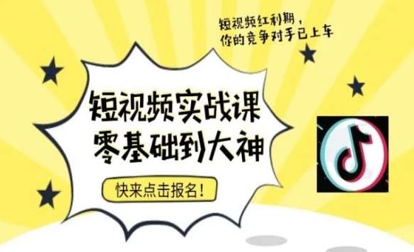 短视频零基础落地实操训练营，短视频实战课零基础到大神-生财有道