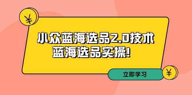 （9189期）拼多多培训第33期：小众蓝海选品2.0技术-蓝海选品实操！-生财有道